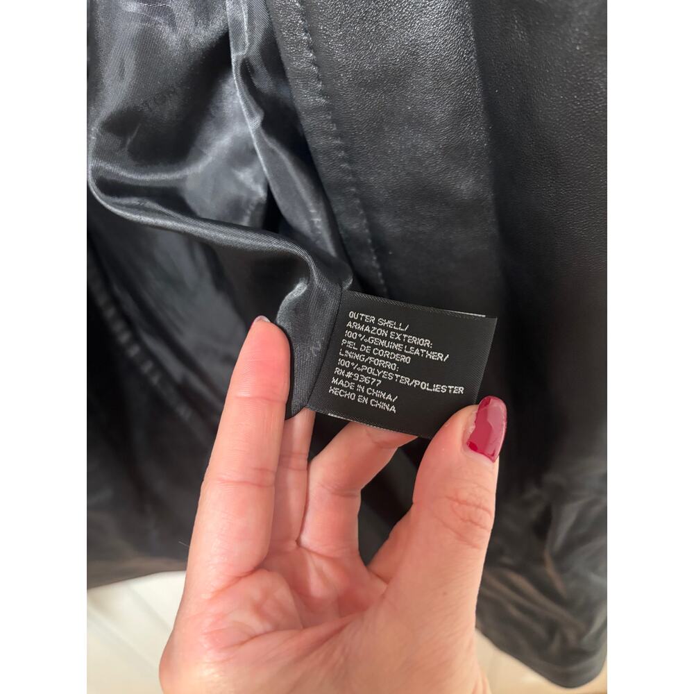 Worthington Women's Black Genuine Lambskin Leather Jacket 3X - Picture 8 of 11